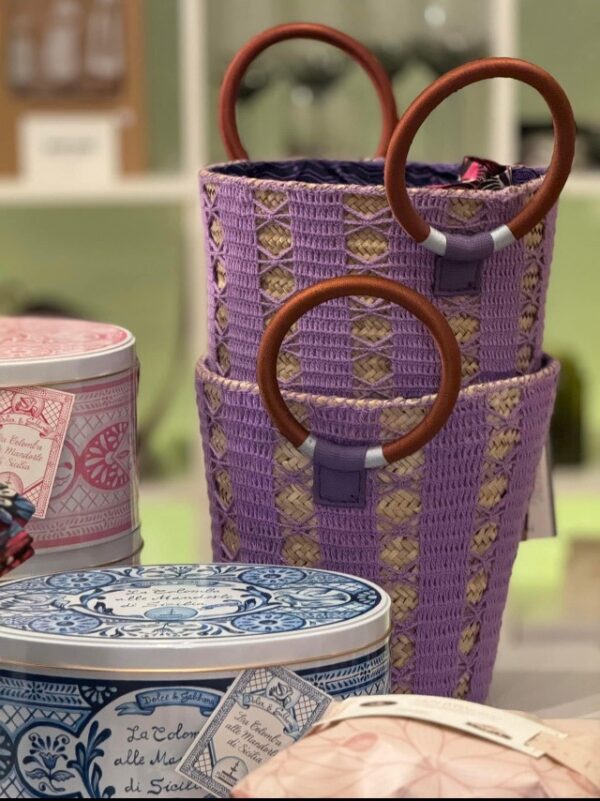 Tasche NIÙ Korb/lila