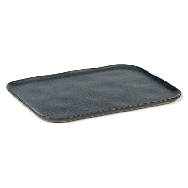 Teller Rechteckig No1 Blau/Grau