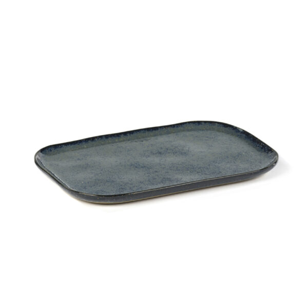 Teller Rechteckig No2 Blau/Grau